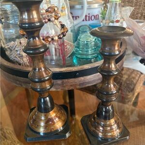 Elegant Bronze Candle Holders